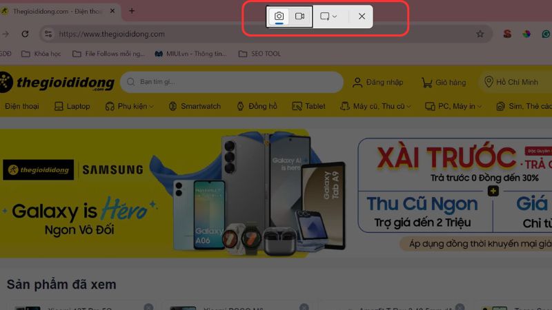 Ấn tổ hợp phím Window + Shift + S