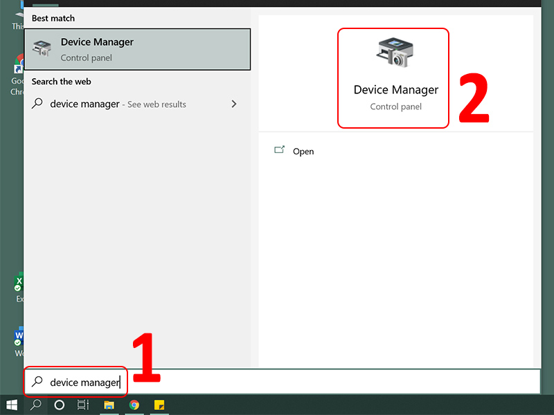 Truy cập Device Manager